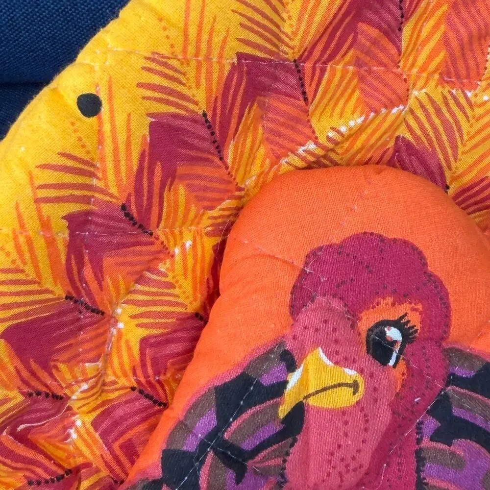 Vintage Turkey Oven Mitt Pair 1993 Boston Warehouse with TAGS Thanksgiving READ